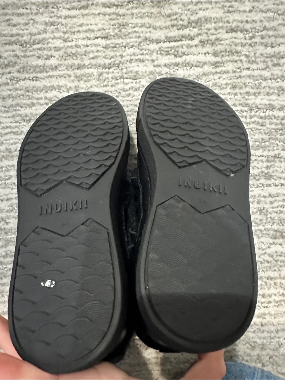 Inuikii Black Faux-Fur Lace-Up Winter Boots